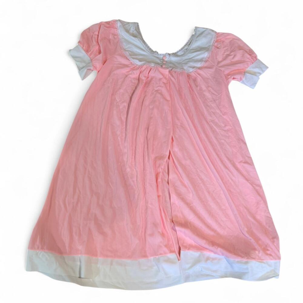Vintage 1960s Aristocraft Women’s Pink Babydoll Sleep Robe Sz. L Fits M Coquette